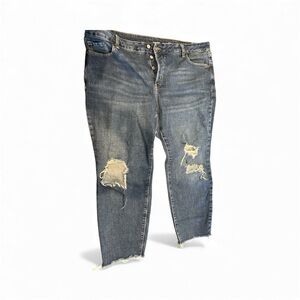 Old Navy Distressed Blue Jeans